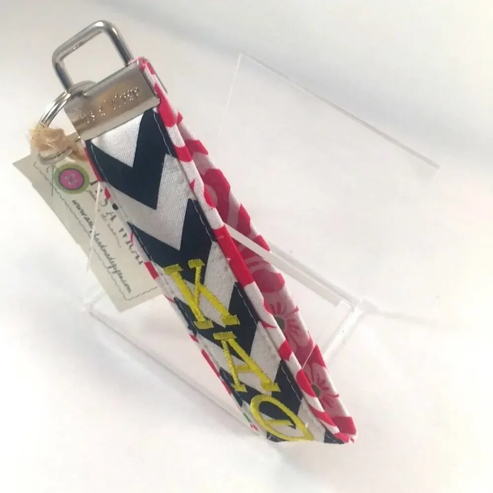 Kappa Alpha Theta embroidered key fob keyc…